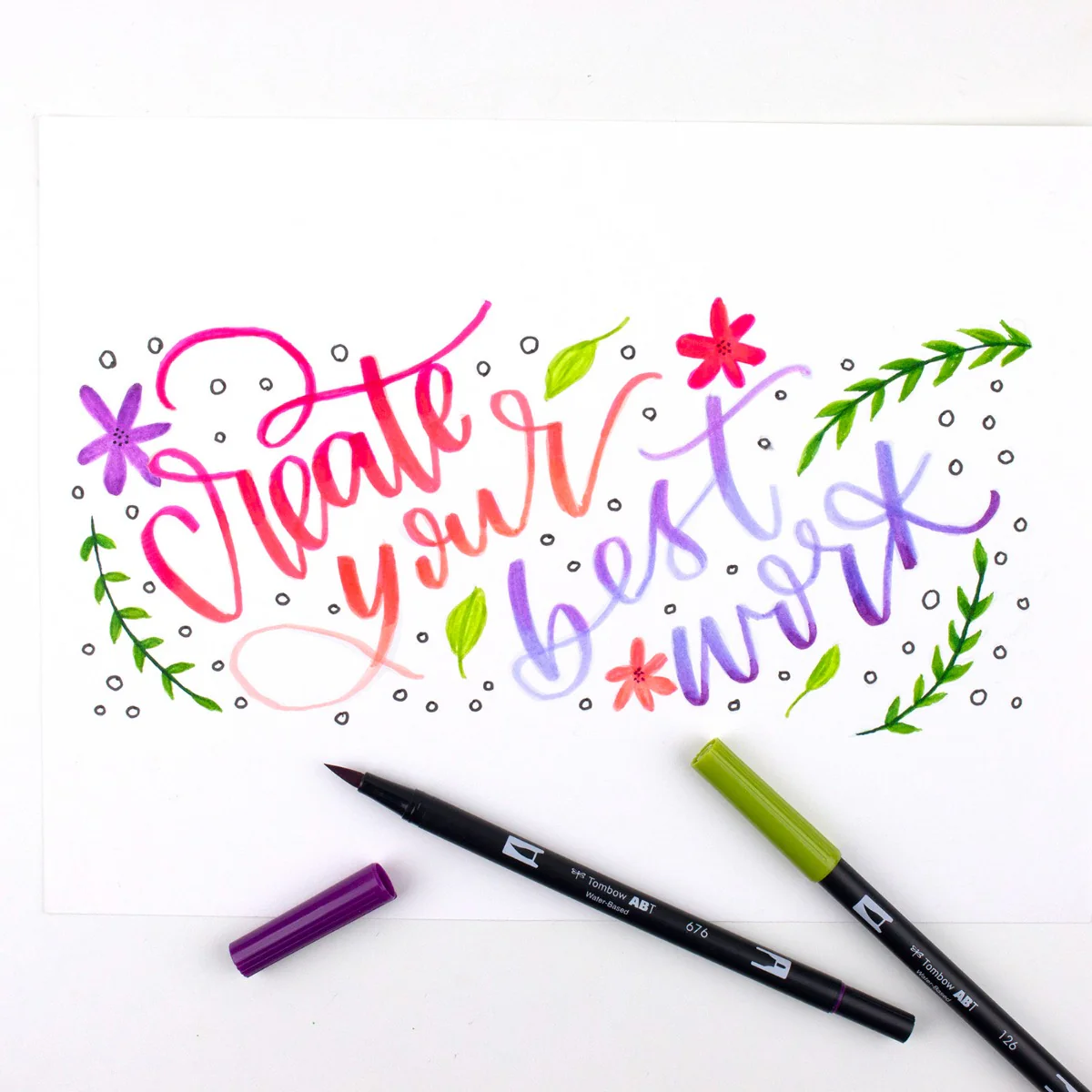 Dual Brush Pen Art Markers, Lettering Favorites, 10-Pack - Image 5