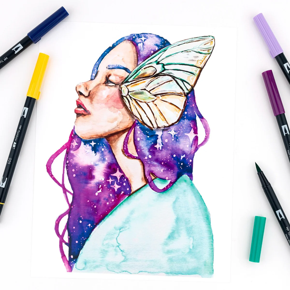 Dual Brush Pen Art Markers, Galaxy, 10-Pack - Image 7