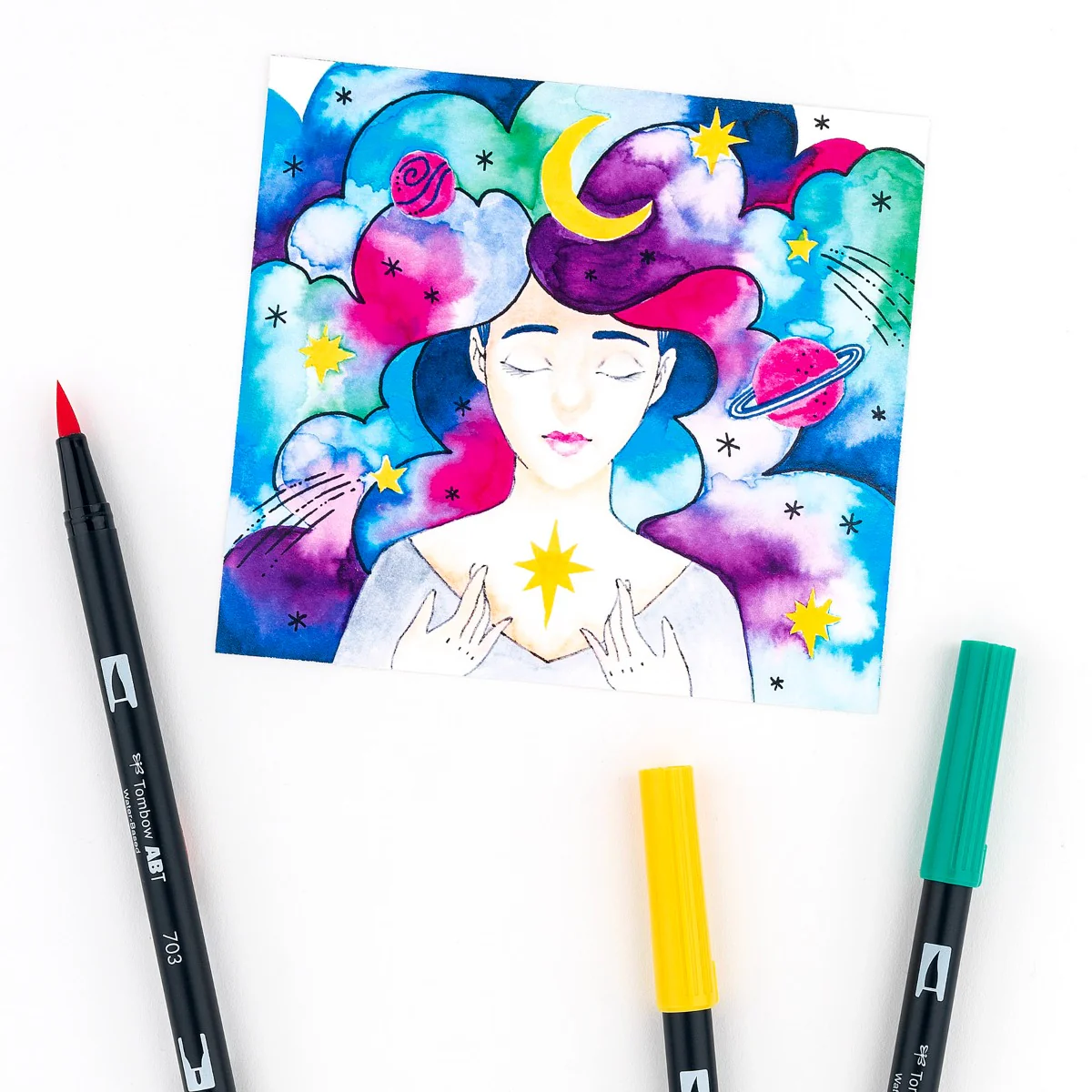 Dual Brush Pen Art Markers, Galaxy, 10-Pack - Image 8