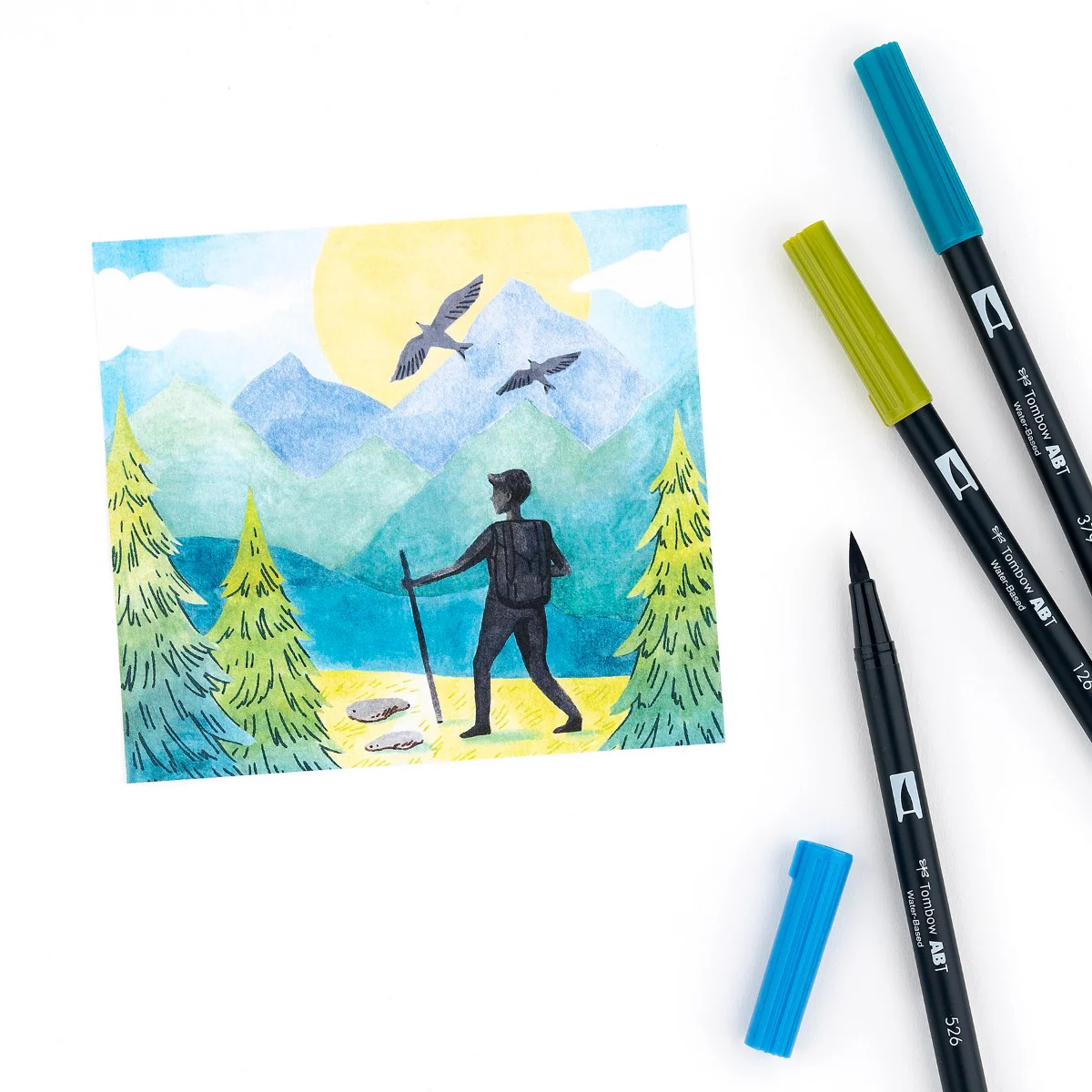 Dual Brush Pen Art Markers, Landscape, 10-Pack - Image 6