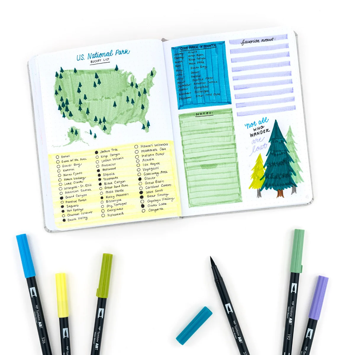 Dual Brush Pen Art Markers, Landscape, 10-Pack - Image 9