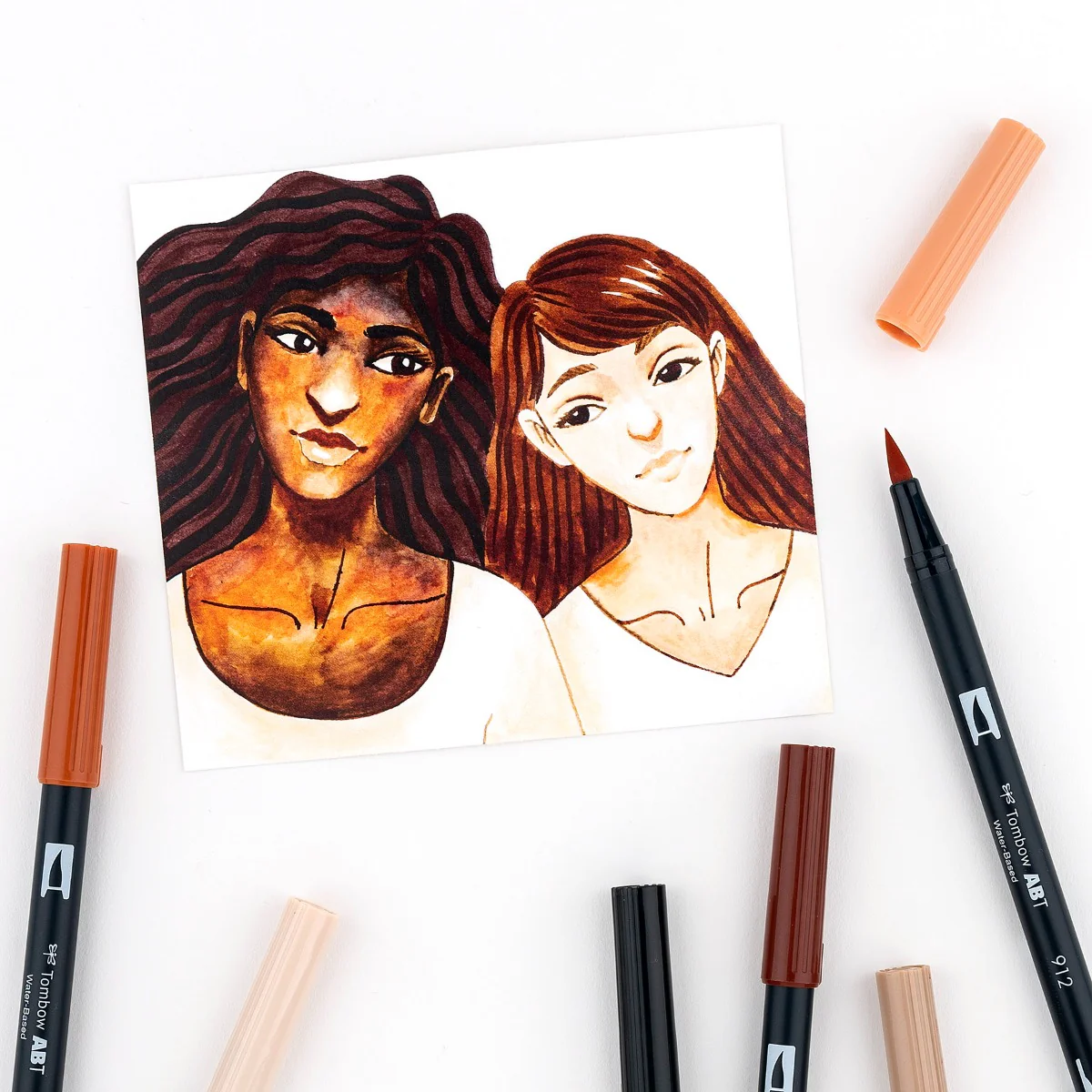 Dual Brush Pen Art Markers, Portrait, 10-Pack - Image 6