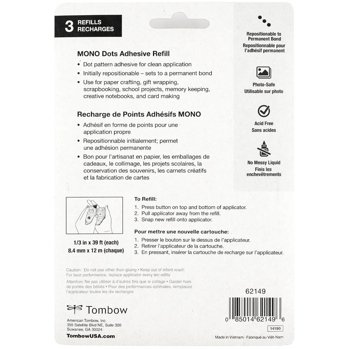 Refill, MONO Adhesive Dots, 3 Pack - Image 7