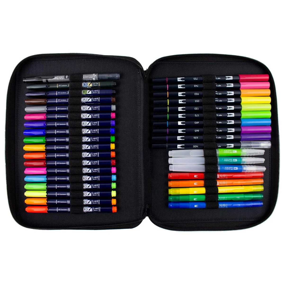 Tombow Zippered Marker Storage Case, Black - Image 3
